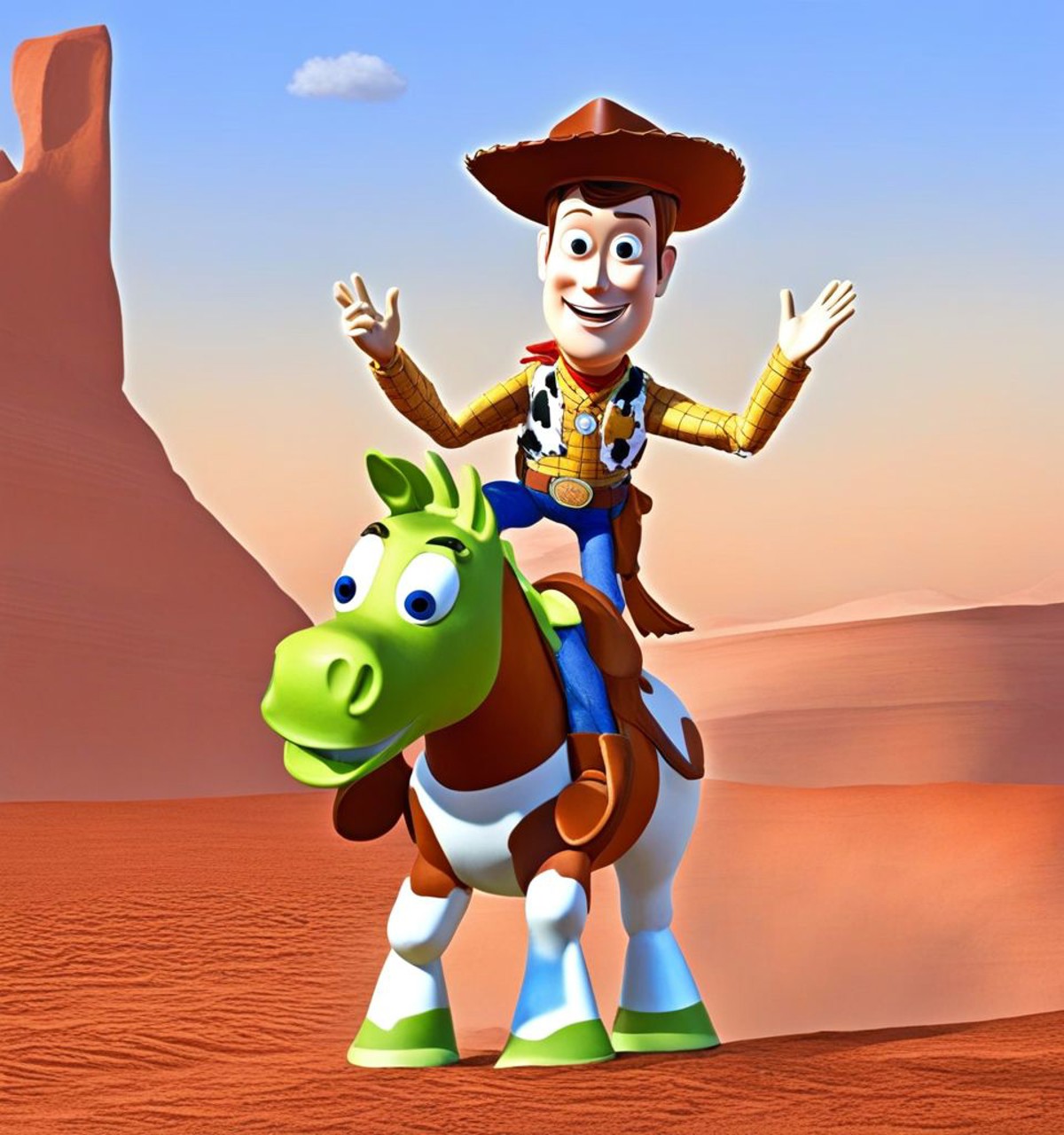 The cowboy  from toy story riding a horse on mars  DreamDisPix style <lora:SDXL-DreamDisPix-Lora-r32:0.8>